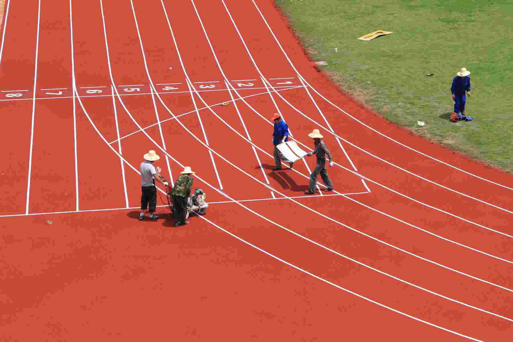 秦淮塑膠跑道施工